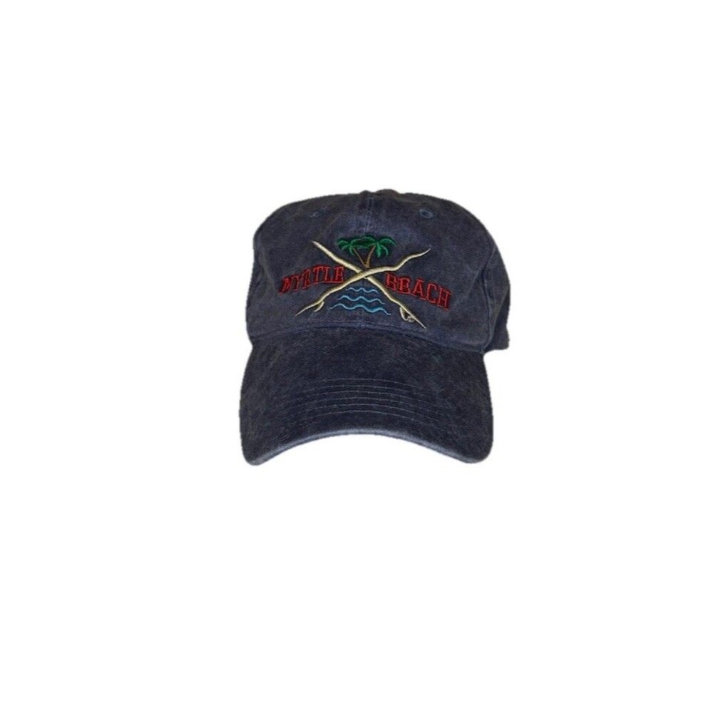 Shade Shack Myrtle Beach Hat Unisex‎ OS Navy Excellent Faded Surfboard Dad Cap